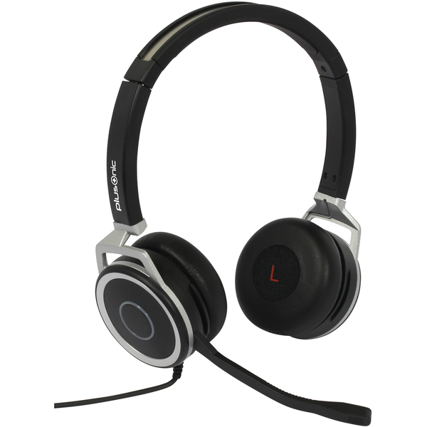 Plusonic 15.2P – бизнес слушалки с две микрофони, USB и 3,5-милиметров жак