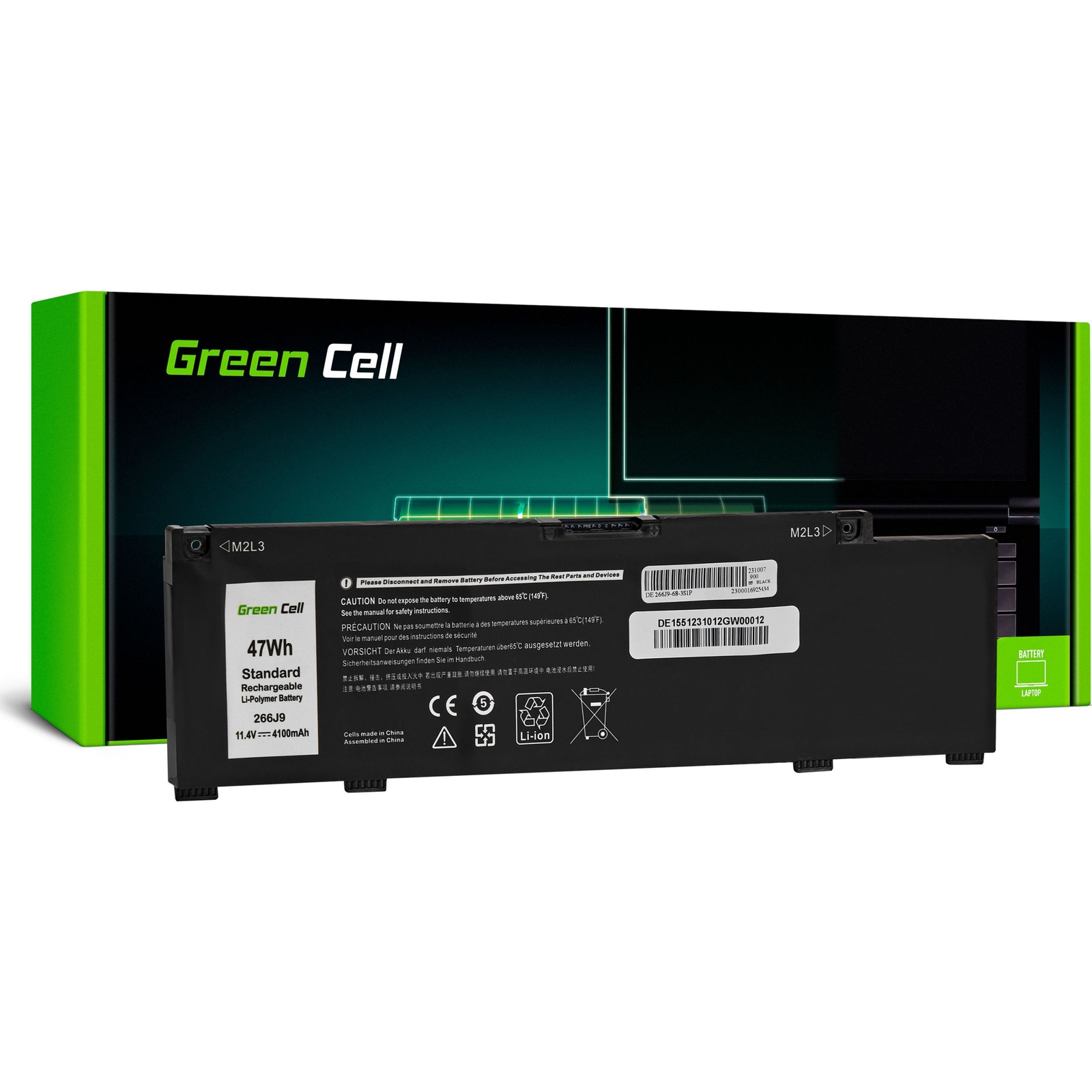 Green Cell De155 Laptop Alkatrész Akkumulátor (DE155)