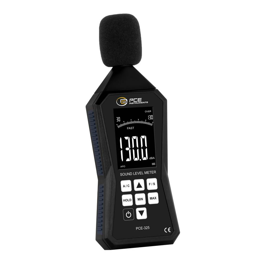 PCE Instruments Zajszintmérő 30 - 90 dB 31.5 Hz - 8000 Hz Mikro USB (PCE-325) (PCE-325)