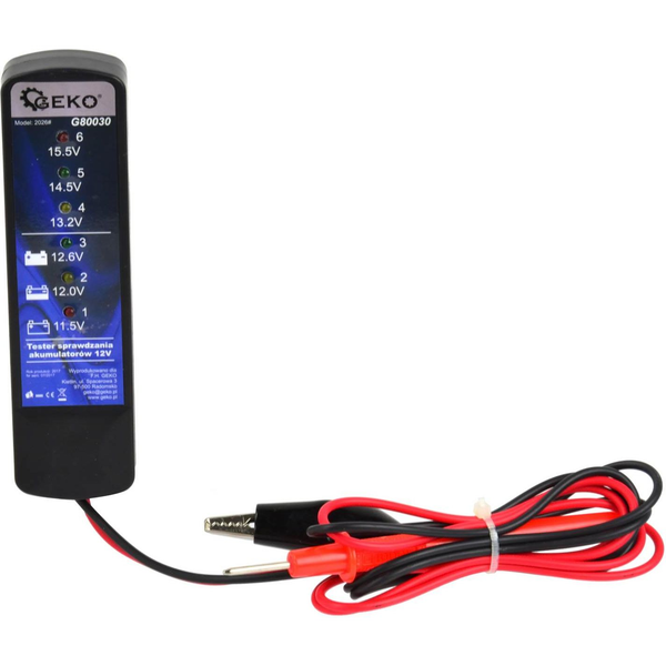 Digitalni 12V tester napetosti za preverjanje akumulatorjev 6 LED diod