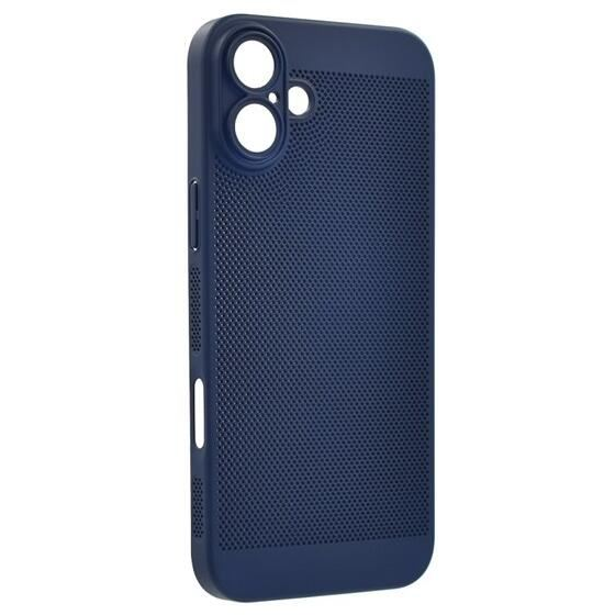 Gigapack Apple iPhone 16 légáteresztő, lyukacsos műanyag tok sötétkék (GP-159942) (GP-159942)