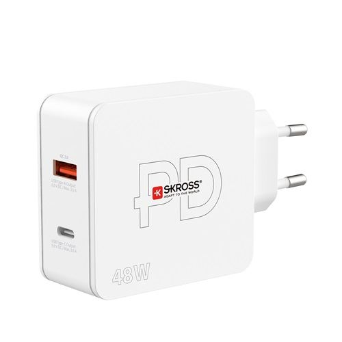 SKROSS USB-C, USB-A hálózati töltő 48W (SKCH000148WPDEUCN) (SKCH000148WPDEUCN)