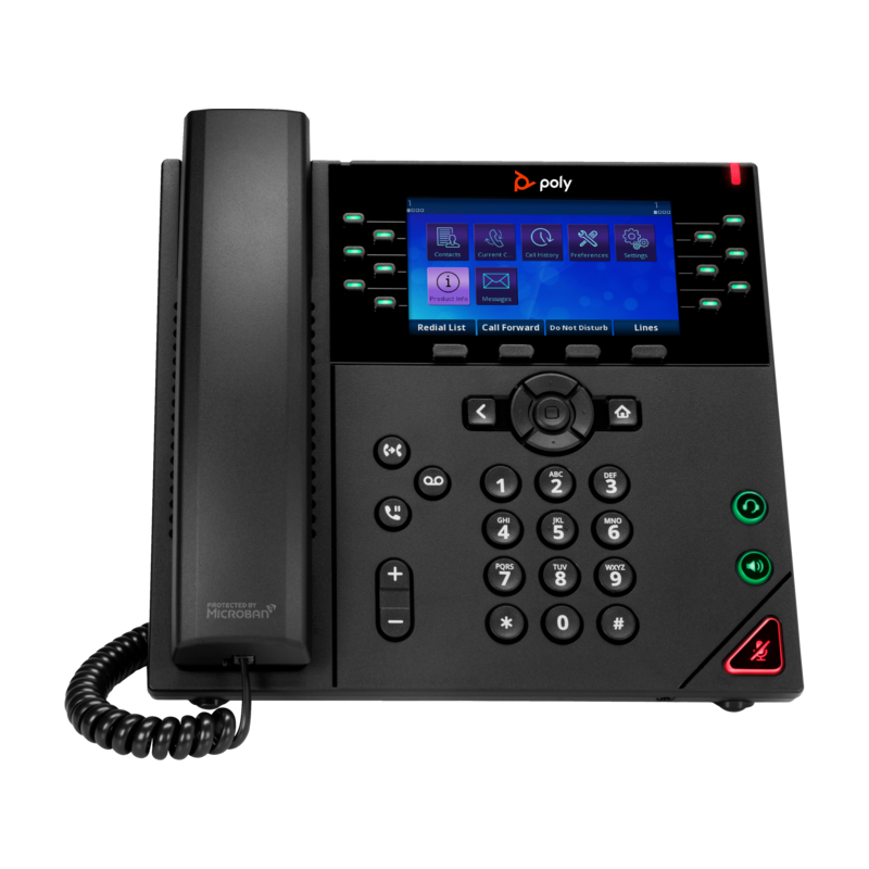 HP Poly OBi VVX 450 VoIP Telefon + PoE - Fekete (89B60AA)