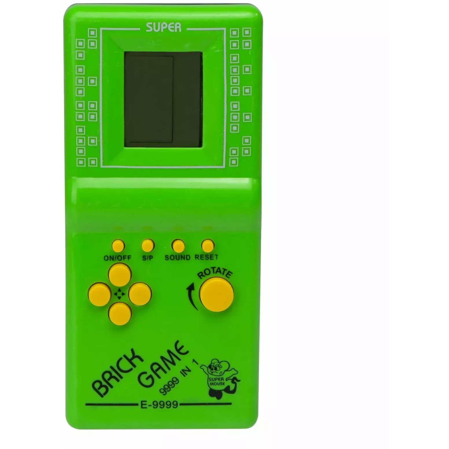 Roger Electronic Tetris Neon Green retro játékkonzol (4752168101278)