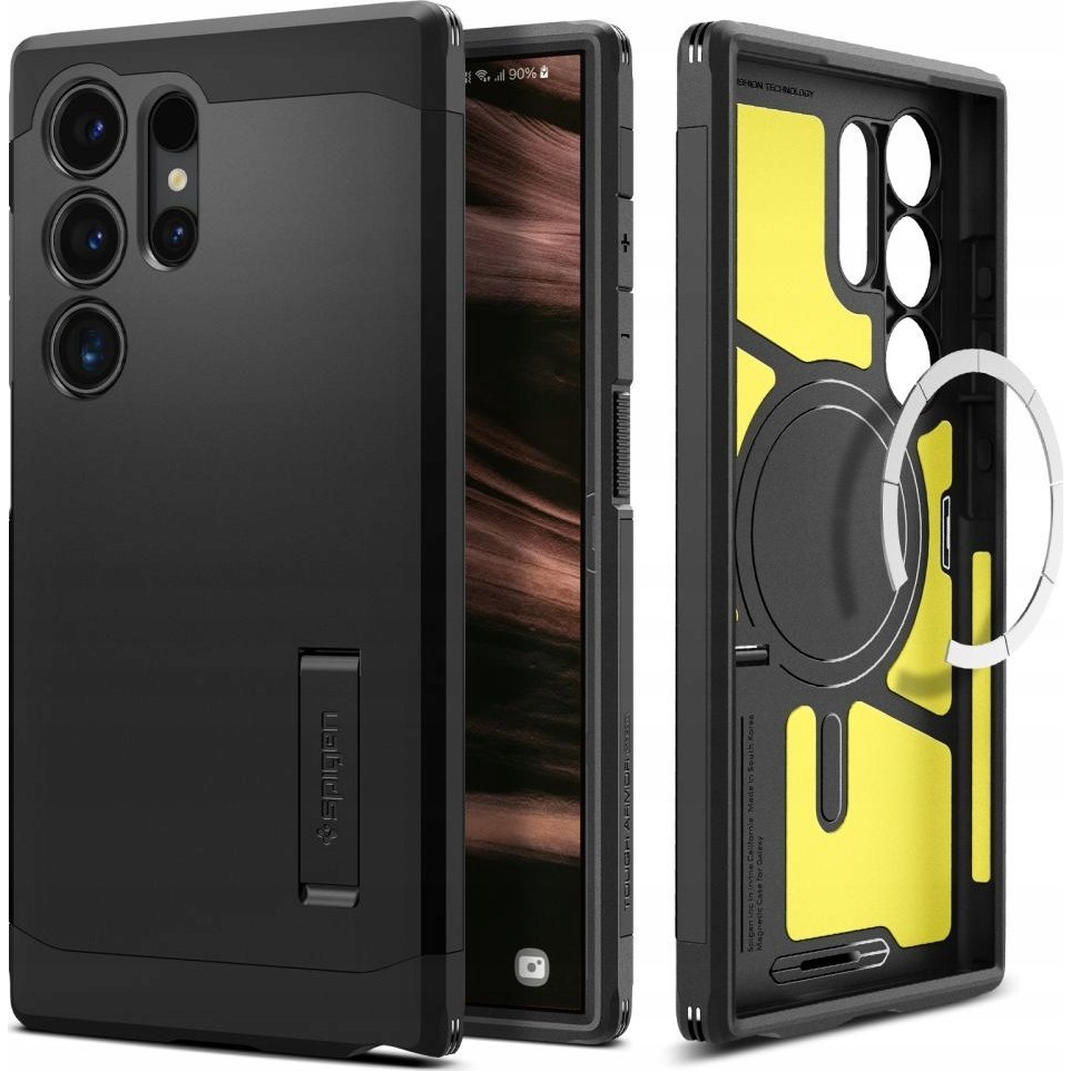 Spigen Tough Armor Samsung Galaxy S25 Ultra Magsafe Telefon tok - Fekete (8809971237956-ACS08964)