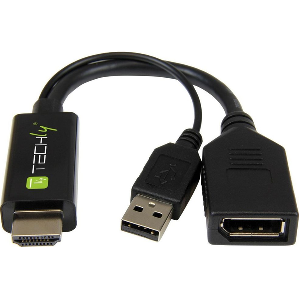 Techly ICOC HDMI-DP12A60 адаптер за видео кабел HDMI тип A (стандартен) DisplayPort Черен