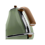 Електрическа кана De'Longhi Icona Vintage KBOV2001.GR, 2000 W, 1.7 л, Шарнирна основа, Зелена