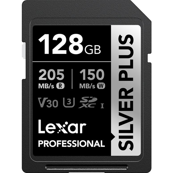 Karta Lexar Professional Silver Plus SDXC 128 GB Class 10 UHS-I/U3 V30 (LSDSIPL128G-BNNNG)