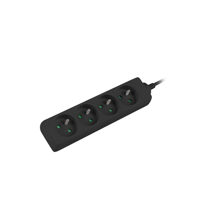 Lanberg Elosztó 4 aljzatos 1.5m - Fekete (PS0-04E-0150-BK)