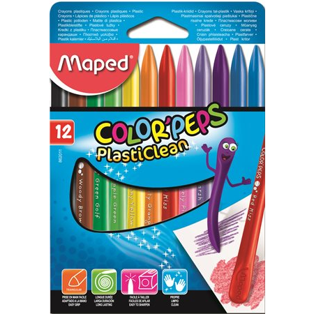 Maped Color'Peps PlastiClean Zsírkréta - Vegyes (12 db) (862011)