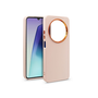 Husa telefon, Haffner, Compatibila cu Xiaomi Redmi 14C, Cadru, carcasa din plastic roz cu rama din silicon