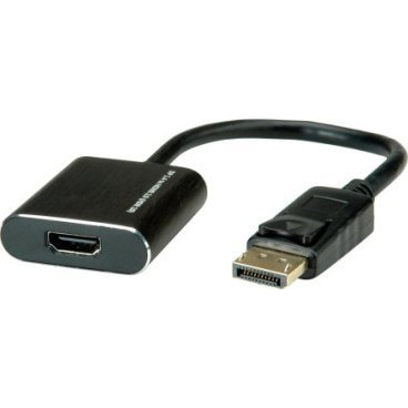 Roline Kijelző csatlakozó / HDMI Átalakító kábel DisplayPort dugó, HDMI-A alj 0.15 m Fekete 12.03.3164 DisplayPort kábel