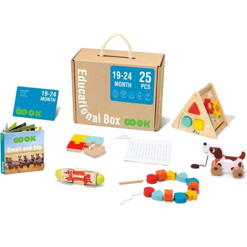 Tooky Toy 25 darabos Montessori fa oktató játék szett (TK753)