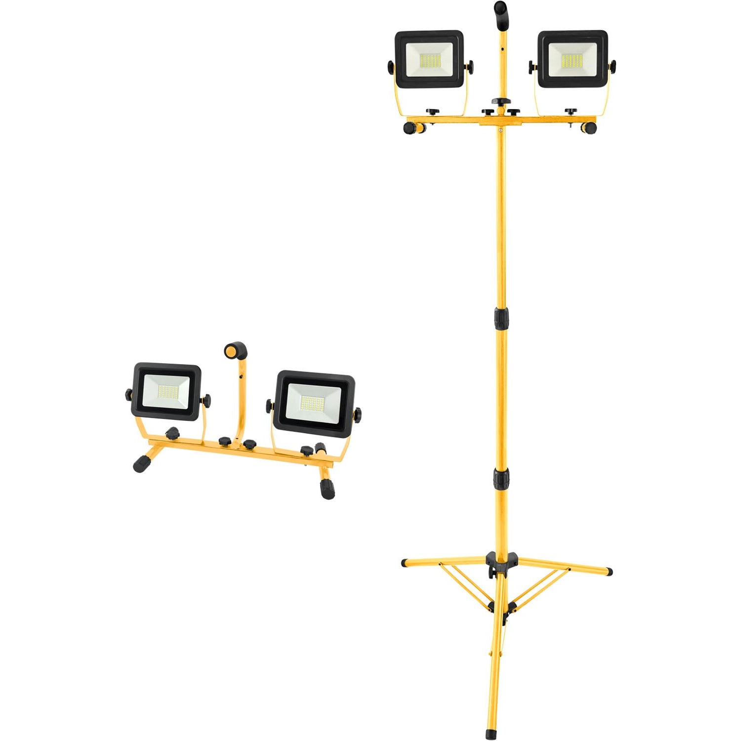 EXTOL LIGHT LED reflektor, 2 × 2700 lm, 180 cm, állvánnyal (43282)