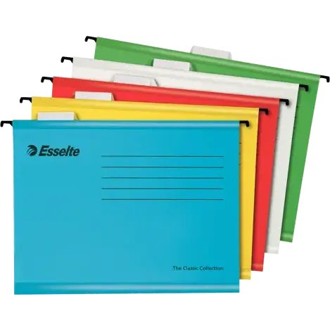 Esselte 10509 carpeta Cartón Azul, Verde, Rojo, Blanco, Amarillo