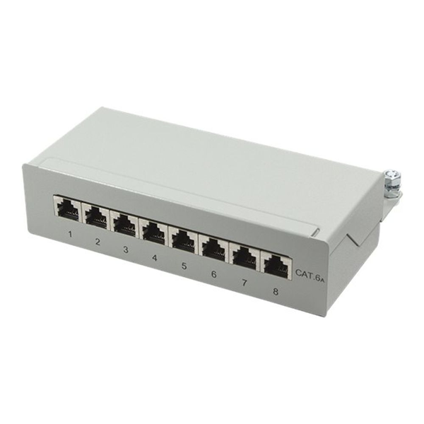 Logilink Cat.6A Patch Panel 8-Port desktop, shielded, grey
