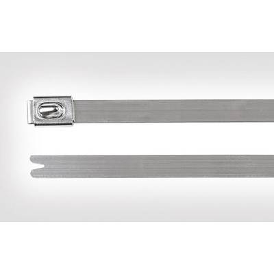 HellermannTyton 111-93088 MBT8SS-SS304-ML Kábelkötöző 201 mm 4.60 mm Ezüst Kúpos záródással, UV stabilizált 1 db (111-93088)