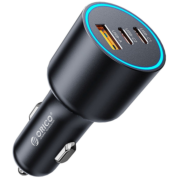 Autós töltő Orico HyperDrive 165W USB-A + 2x USB-C - fekete