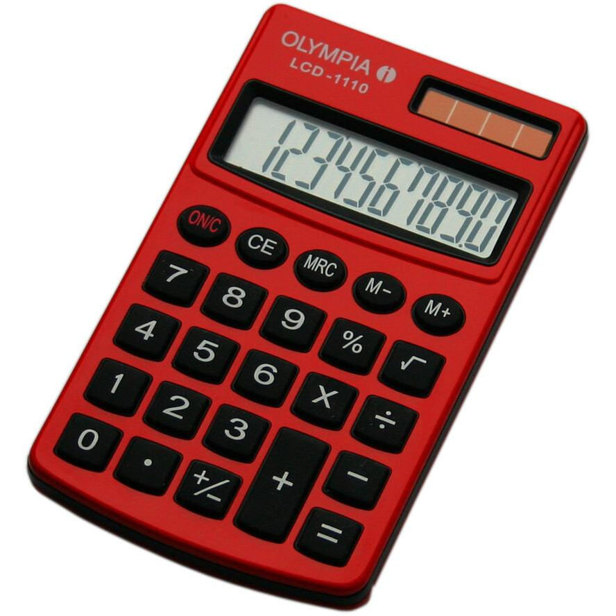 Olympia LCD-1110 Zsebszámológép Piros (941901002)