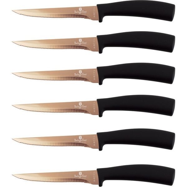 BerlingerHaus BH/2613 Black Rose Collection Késkészlet - Rozsdamentes Acél, Matt Fekete