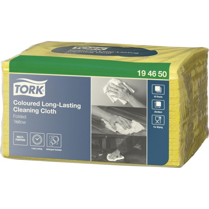 Tork Tisztítókendő W8 Színes Többször Használható Premium 40 Lap (194650)