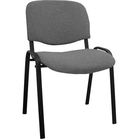 "Felicia" tárgyalószék szövetborítás fekete fémváz szürke  (BBSZV07C07 / FELICIA/C.07)