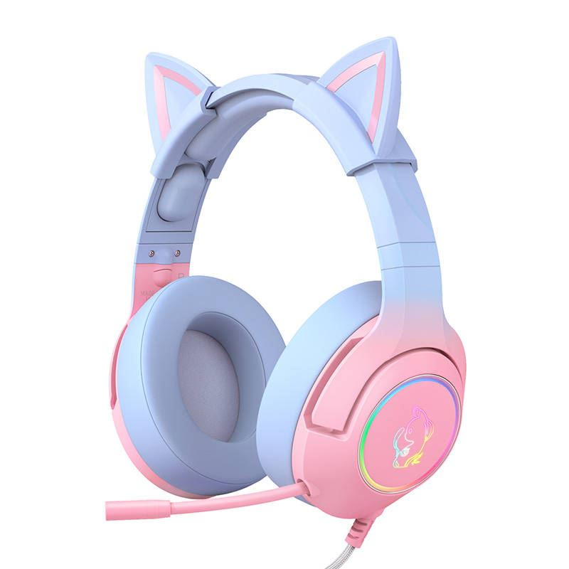 ONIKUMA K9 vezetékes gaming fejhallgató pink-kék (K9 PB) (K9 PB)