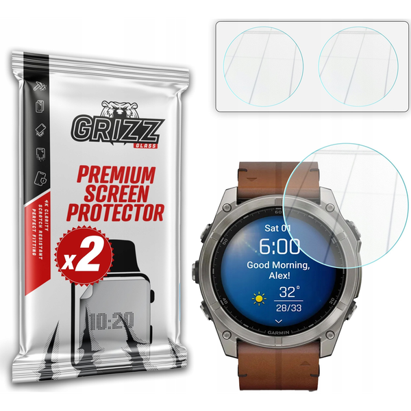 Szkło hybrydowe GrizzGlass HybridGlass do Garmin Fenix 8 51mm