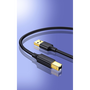 Ugreen usb кабел за принтер, US135 USB 2.0 (T) към USB 2.0 Type-B (T), 2 м, златни конектори, черен