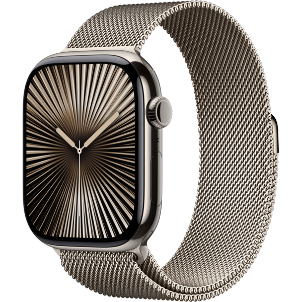 Apple Watch Series 10 GPS + Cellular 46 mm титан Natural Milanese M/L