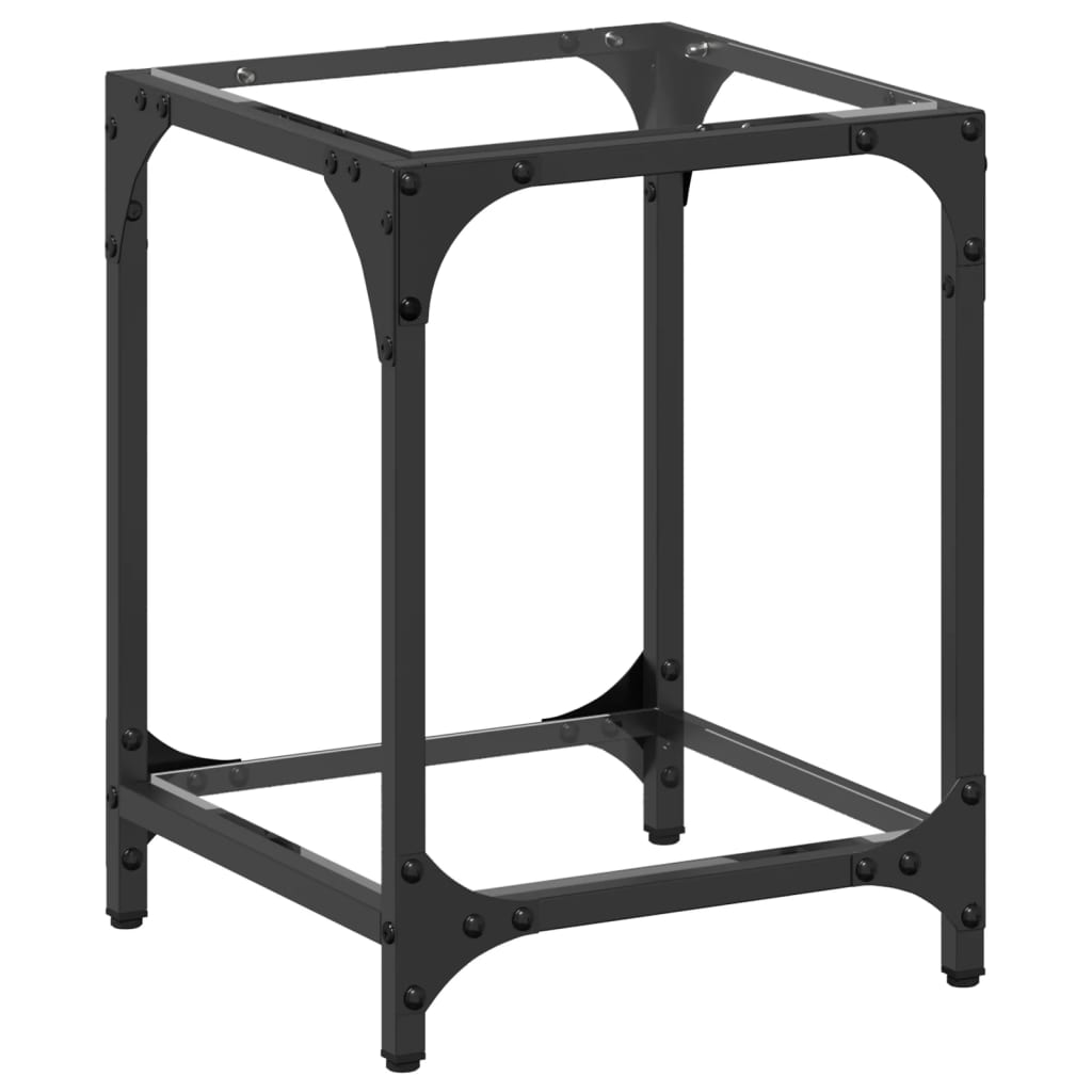 acél dohányzóasztal átlátszó üveglappal 30 x 30 x 40 cm (845954)