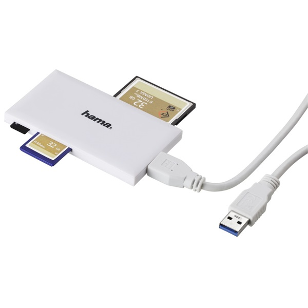 Hama 00181017 cititoare de carduri USB 3.2 Gen 1 (3.1 Gen 1) Alb