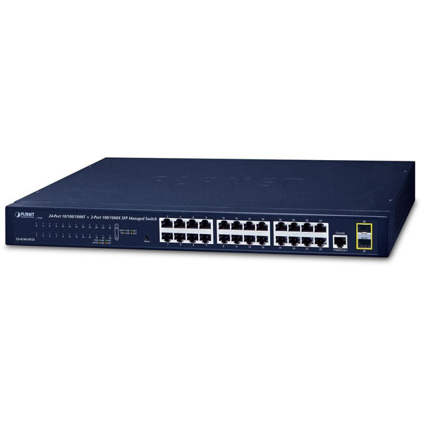 Planet GS-4210-24T2S Gigabit Switch - Fekete