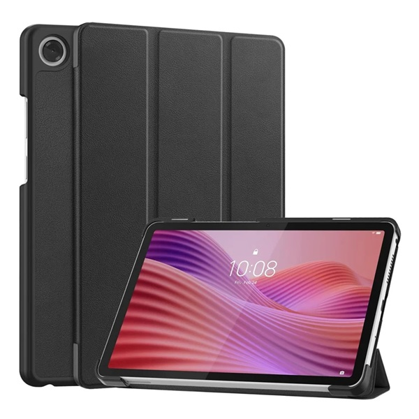 Tok álló, bőr hatású (aktív FLIP, oldalra nyíló, TRIFOLD, asztali tartó) FEKETE Lenovo Tab One (TB-305FU) "Gigapack csomagolás" (GP-172703)