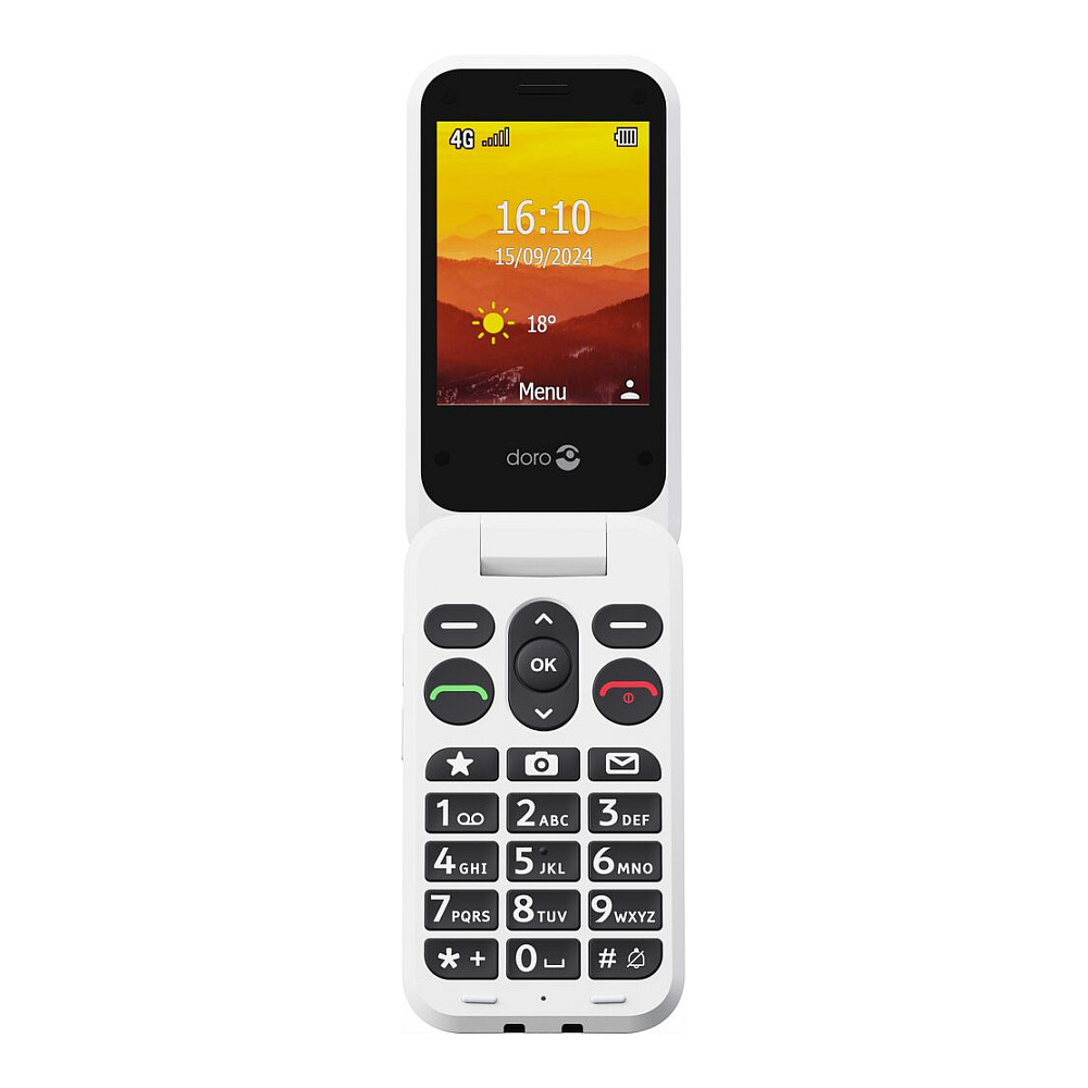 Doro Leva L20 piros-fehér mobiltelefon (380581)