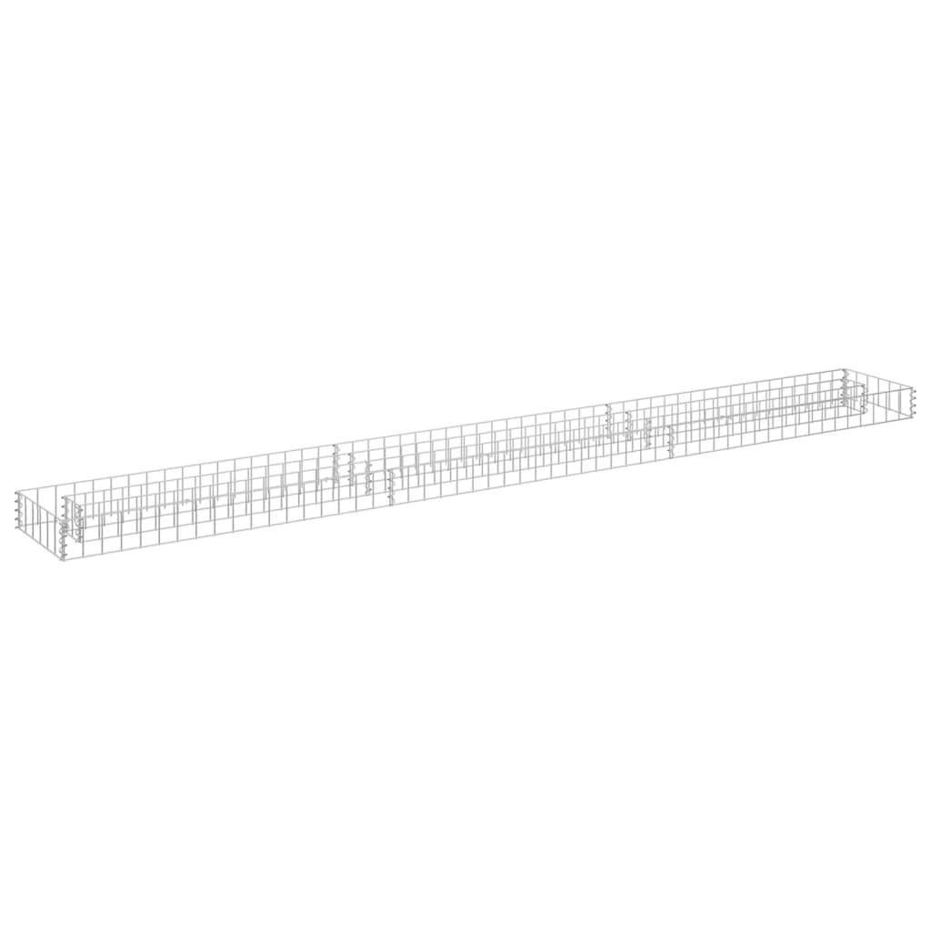 horganyzott acél gabion magaságyás 270 x 30 x 10 cm (145636)