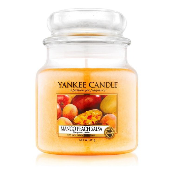 Свещ Yankee Candle, Mango Peach Salsa, Среден Буркан