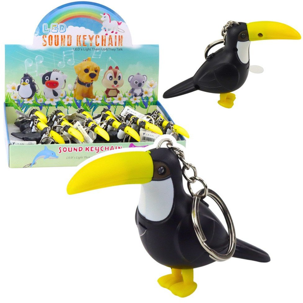 Toucan Hátizsák Kulcstartó LED Zseblámpa Hangokkal 22102