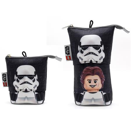 Tolltartó, cipzáras, pop-up, LEGO "Star Wars Stormtrooper/Han Solo", fekete-mintás (L53461)