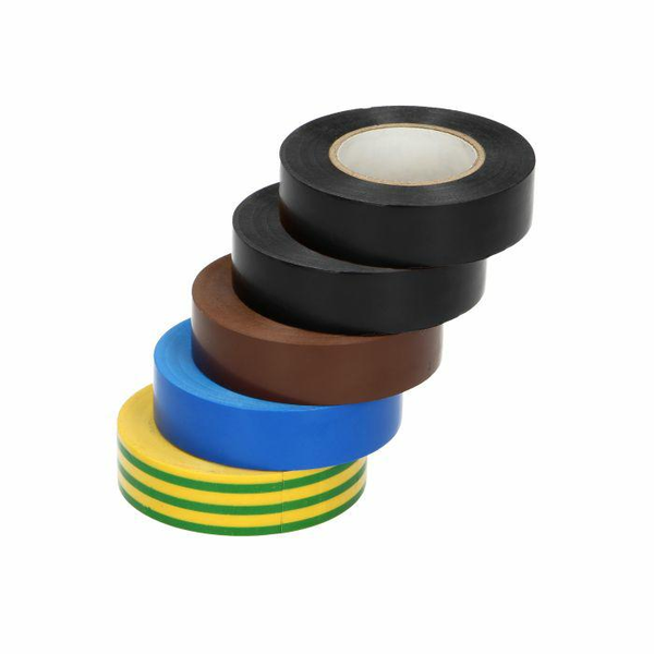 ORNO ZESTAW 5 TAŚM IZOLACYJNYCH 19MM 20m 2x czarna, brązowa, niebieska, żółtozielona