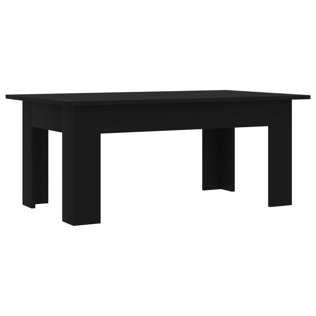 fekete forgácslap dohányzóasztal 100 x 60 x 42 cm (801180)