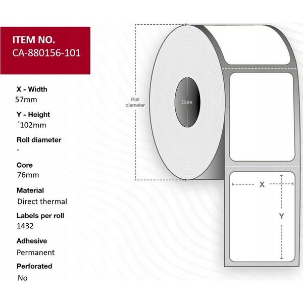 Capture CA-880156-101 print etiket Hvid