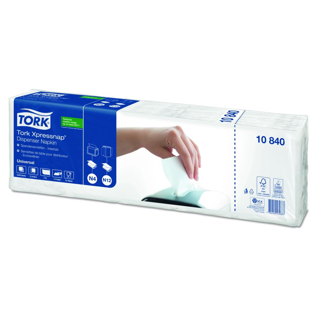 Tork Universal Interfolded adagolós szalvéta 1 rétegű (1125 db/csomag) fehér (10840) (T10840)