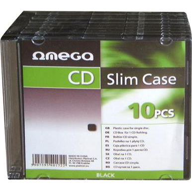 Platinet SLOB10 cd/dvd táska Vékony tok 1 lemezek Fekete