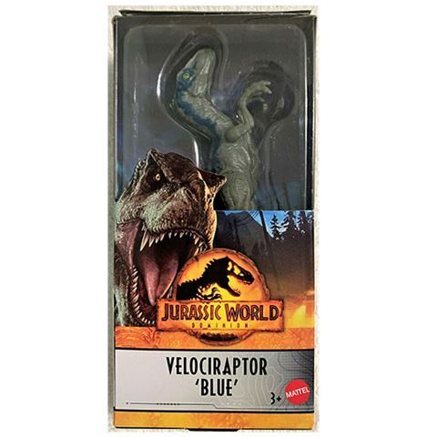 Mattel Jurassic World Világuralom: Kék a velociraptor mini dínó figura (GWT49/HMK81)