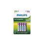 Nikl-metal-hydridová baterie (NiMH) Philips AAA (R3) 1000 mAh 4 ks