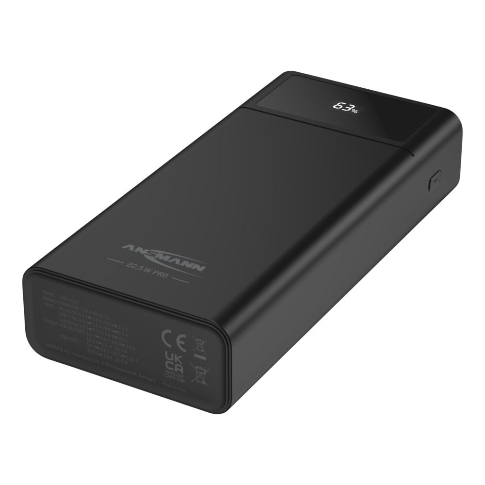 Ansmann PB322PD Power Bank 24000mAh - Fekete (1700-0153)