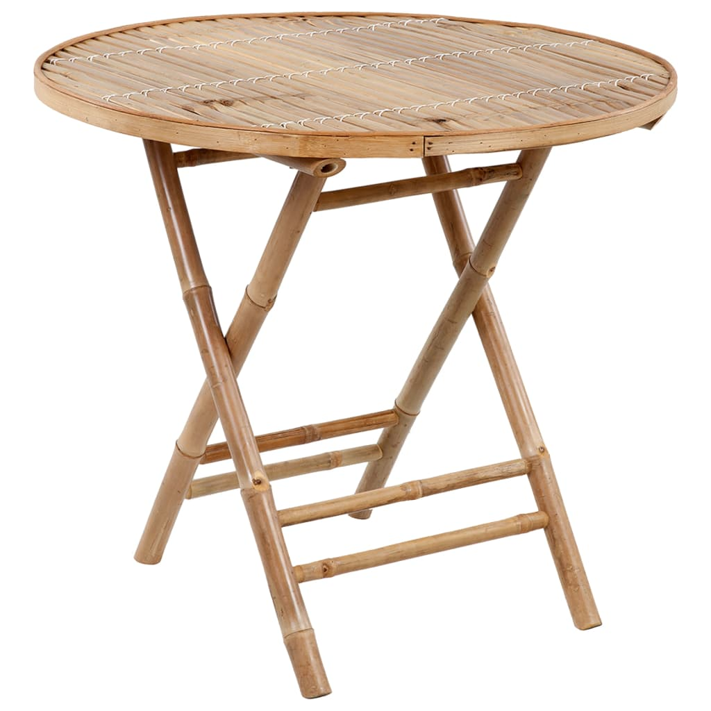 5 részes összecsukható kültéri bambusz étkezőszett párnákkal (3063968)