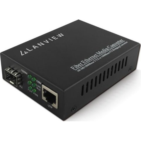 Lanview LVN-MED-SFP-1000BASE-X konvertor sieťovej kabeláže Viacmódové Čierna