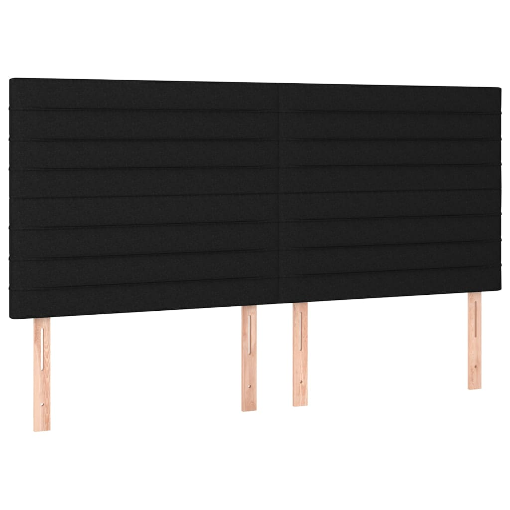 4 db fekete szövet fejtámla 100x5x78/88 cm (3116496)